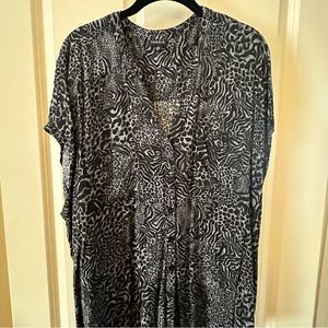 Torrid Black and Gray Animal Print Blouse